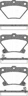 Комплект гальмівних колодок, дискове гальмо TRISCAN 8110 13047