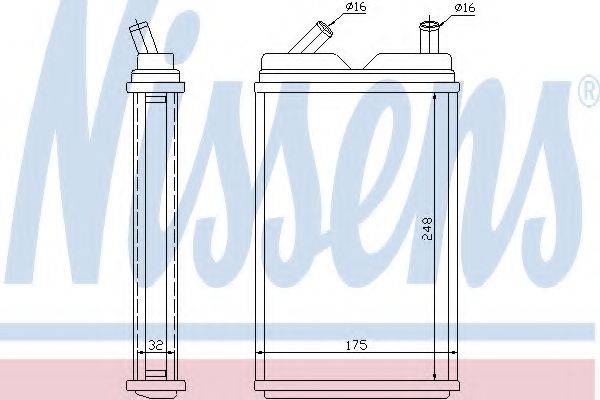 Теплообмінник, опалення салону NISSENS 73624