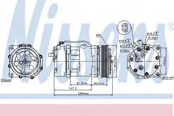 Компресор, кондиціонер NISSENS 89044