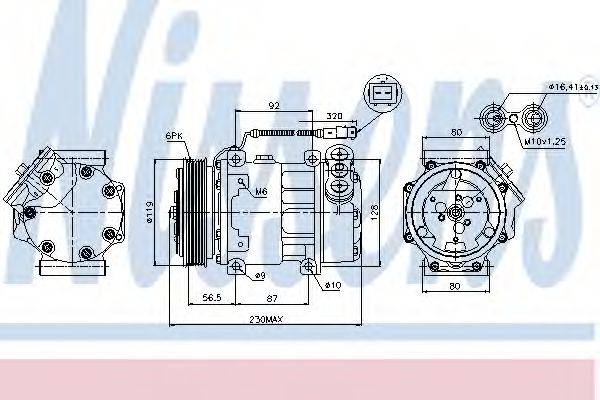 Компресор, кондиціонер NISSENS 89047