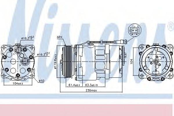 Компресор, кондиціонер NISSENS 89055