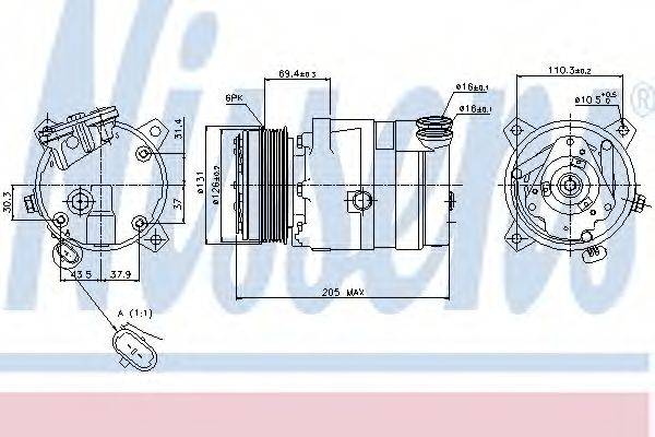 Компресор, кондиціонер NISSENS 89062