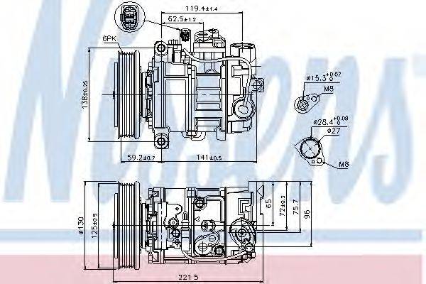 Компресор, кондиціонер NISSENS 89236