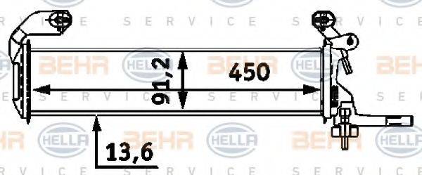 Радіатор, охолодження двигуна HELLA 8MK 376 712-661