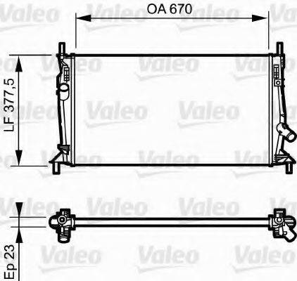 VALEO 734320 Радіатор, охолодження двигуна