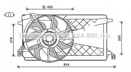 Вентилятор, охолодження двигуна AVA QUALITY COOLING FD7563