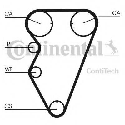 Комплект ременя ГРМ CONTITECH CT974K1