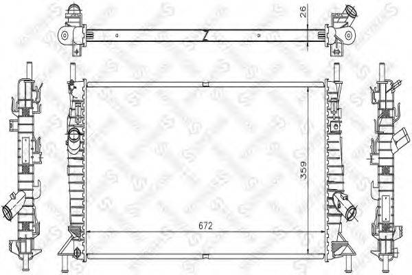 STELLOX 1025182SX Радіатор, охолодження двигуна