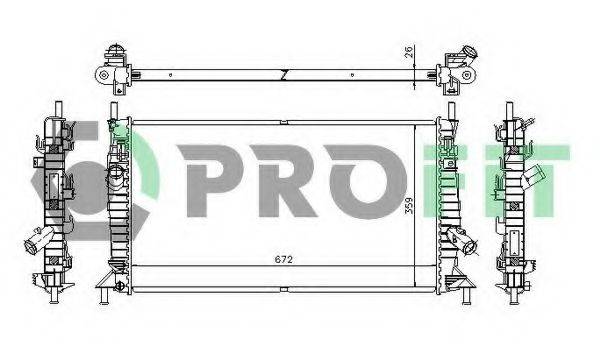 PROFIT PR2563A1 Радіатор, охолодження двигуна