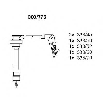 Комплект дротів запалення BREMI 300/775