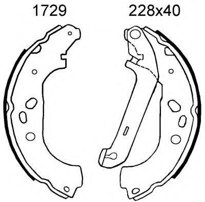 Комплект гальмівних колодок BSF 01729