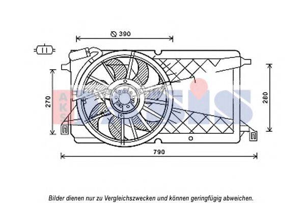 Вентилятор, охолодження двигуна AKS DASIS 098129N